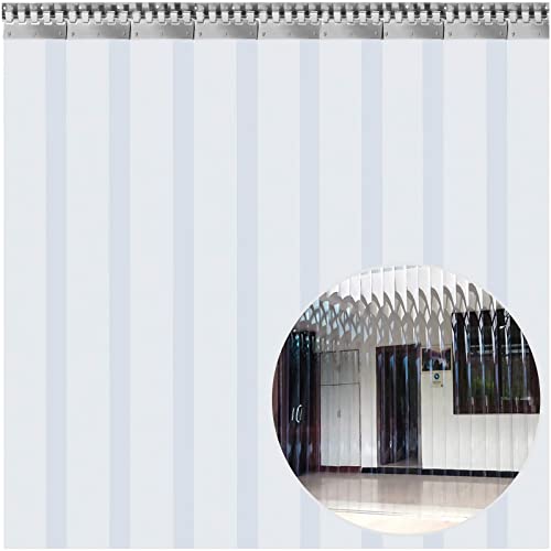 Tenda A Strisce In PVC Trasparente - Dimensioni Personalizzabili, Impermeabile, Per Porte Frigorifero, Magazzini, Giardino