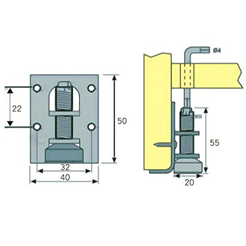 BESTonZON Piedini Regolabili per Mobili Piedi per