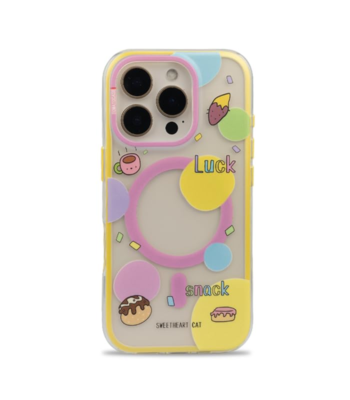 Image of Fun Fantasy Phone Case for iPhone 16 Pro Max Compatible with Wireless Charging | Slim Shockproof Back Cover | Whimsical Pastel Fantasy Design