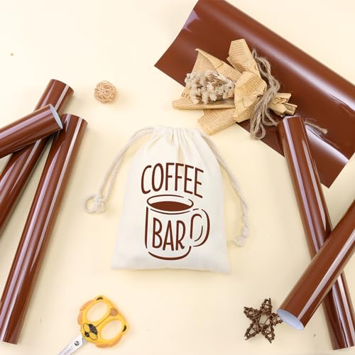 Image of Tintnut Rustic Brown Heat Transfer Vinyl,6 Pcs 12x10in Iron on Vinyl | Skin Tone PU HTV Sheets,easy cut & weed,stretch washable,works with iron & heat press for fabric crafts