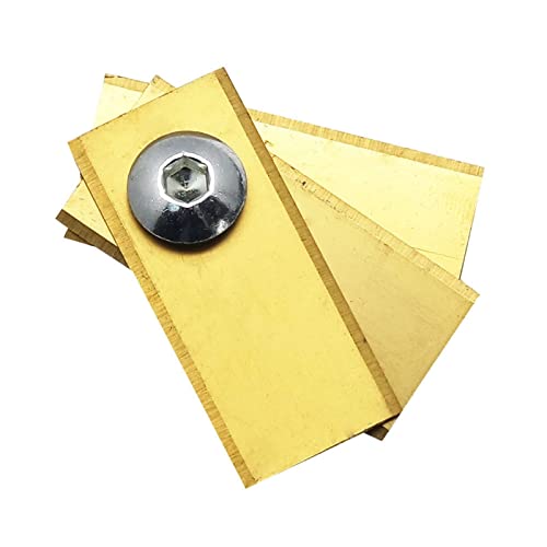 YUNYUN Qqiao Store 3 0pcs Roboter-Mäher-Ersatzklinge Anti-Rust Langlebiger Mäherschneider kompatibel mit Worx Landroid Double Loch Rasenmäher Blade (Color : Gold) Cover