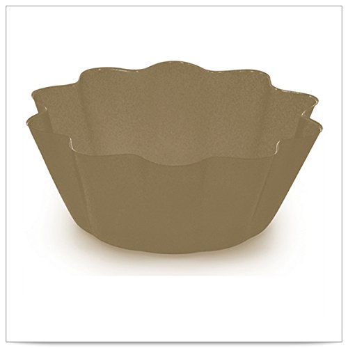 Gold Glitter Plastic Fluted Bowls