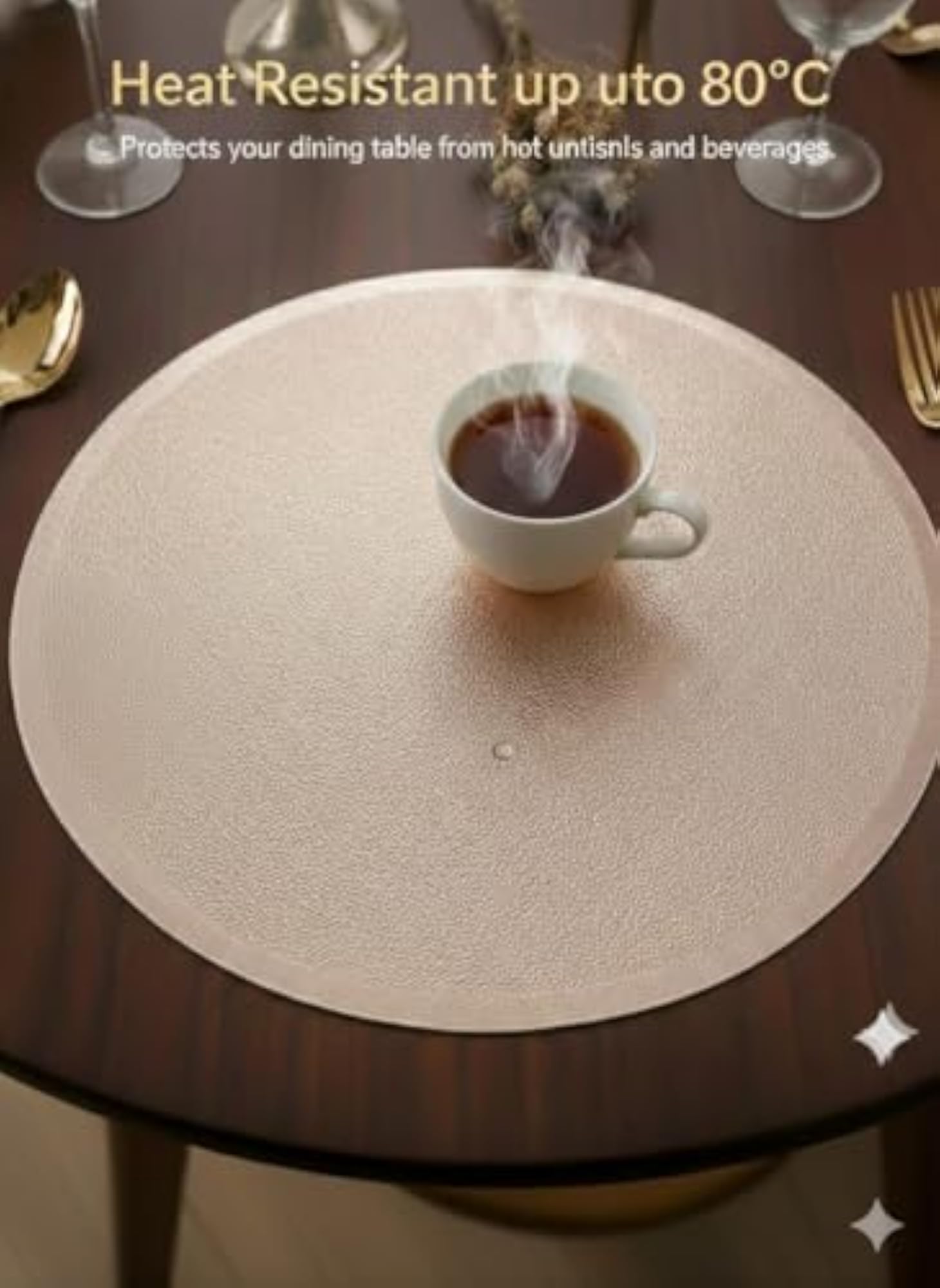 Premium Square Table Mat, Heat Resistant & Waterproof