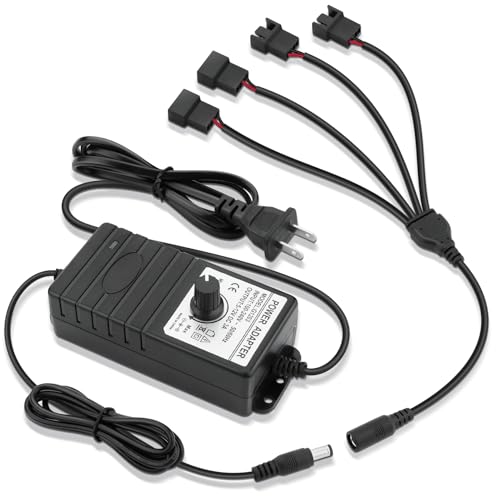 Wathai 12038 120mm x 38mm PWM Computer PC Case Fan 12V 4pin 5300rpm 230 CFM with 36W 3A PC Fan Speed Controller product thumbnail 10