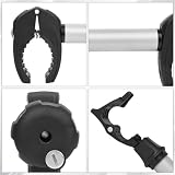 Sorlpv Rahmenhalter für Fahrradträger 25CM Länge, Universal Kurze Fahrradrahmenhalter Abschließbare, Alu Rahmenhalter für U-Bügelrohr: Ø 2,5-3cm, für Rahmendurchmesser des Fahrrads: Ø 3-6cm