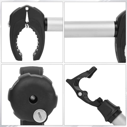 Sorlpv Rahmenhalter für Fahrradträger 25CM Länge, Universal Kurze Fahrradrahmenhalter Abschließbare, Alu Rahmenhalter für U-Bügelrohr: Ø 2,5-3cm, für Rahmendurchmesser des Fahrrads: Ø 3-6cm