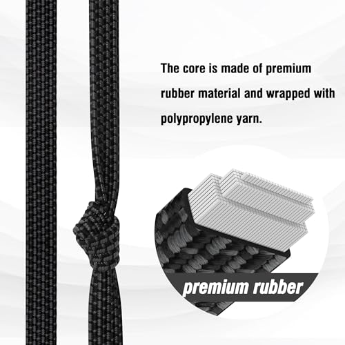 Image of Bungee Cords with Hooks Heavy Duty, Flat Adjustable Bungee Cords with Hooks 60 Inch, Rubber Black Bungee Straps with Buckle Hooks for Outdoor, Camping, Tarps, Bike Rack, Tent, Truck, 4 Pack
