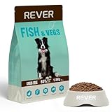 Rever EB15 Pienso para Perros Adultos Sin Cereales con Salmón – 65% Proteínas Animales, Fórmula Natural Completa y Equilibrada, Rica en Omega para Digestión y Piel Sana – 1,5 kg