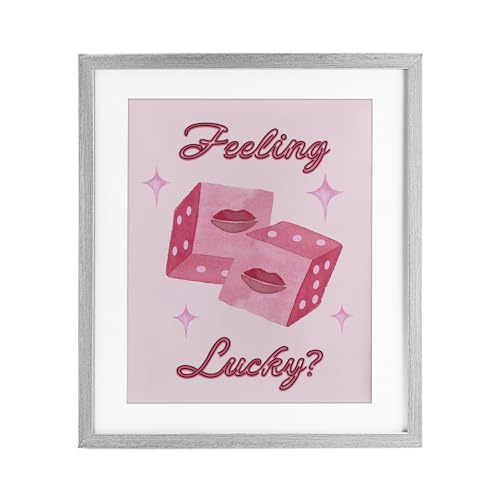Affiche de dés vintage Stupell Industries tableau gris décoratif sous verre Nina Jacobs