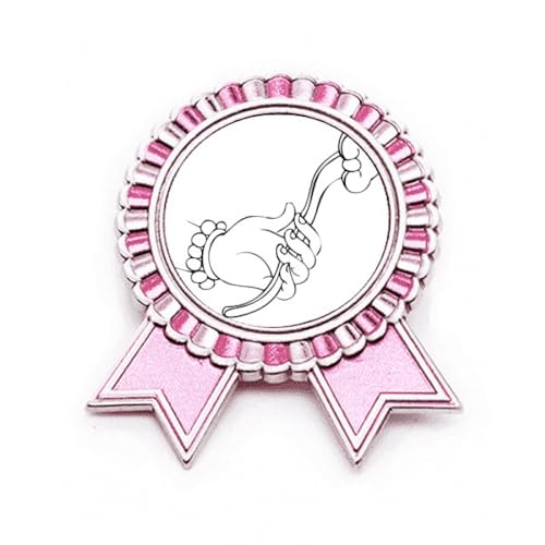Badge Broche Rose en Métal avec Motif Ruyi de Style Culturel Chinois