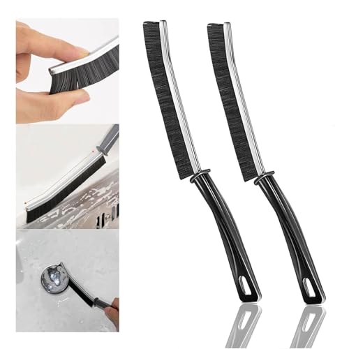 Image of 2 Pcs Gap Cleaning Brush, 2023 New Hard Bristle Crevice Cleaning Brush, Grout Cleaner Scrub Brush Deep Tile Joints,Multifunctional Crevice Cleaning Brush for Bathroom, Kitchens Tiles Window Slots