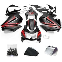 ZXMOTO Matte Red&Black Fairing Kit Bodywork Compatible with Kawasaki NINJA 250R EX250 2008-2012