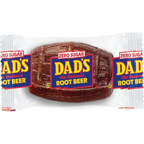 Dad's Sugar Free Root Beer Barrels Hard Candy, Individually Wrapped in Resealable Bag. (2 Pound)