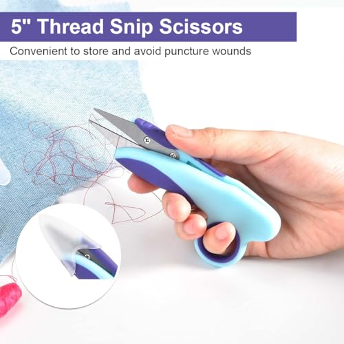 Image of HASTHIP 4 Pcs Sewing Scissors for Cloth Cutting Tailoring Scissors Bundle with Comfortable Handle Stainless Steel Sewing Scissors Set for Sewing, Tailoring, Quilting