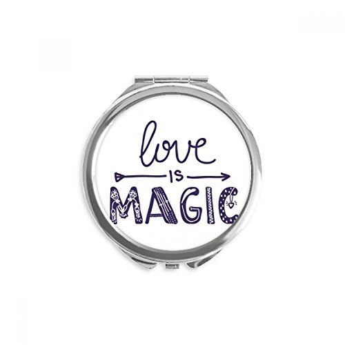 Espejo redondo portable Love Is Magic, el detalle tierno y útil ideal para regalar