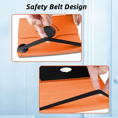 Image of TGK 360 Rotatable Smart Flip Case Cover for Redmi Pad SE 8.7 inch Tablet (Orange)