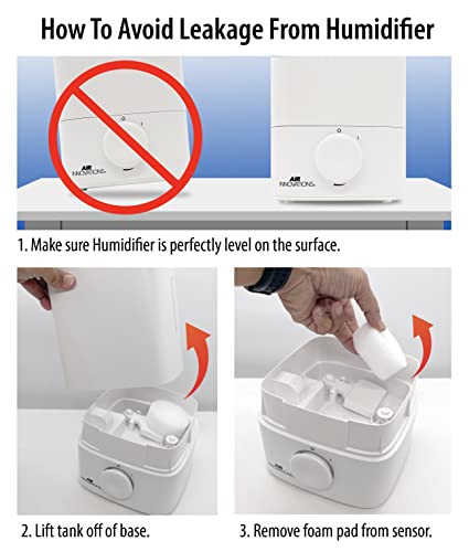 Air Innovations Humidifiers For Bedroom Convenient Oversized 4.5L Tank Runs For 70 Hours For Large Room Up To 400 Sq Ft Top Fill Cool Mist Humidifier Ideal For Baby Room And Plants Mh-419 #TOP6