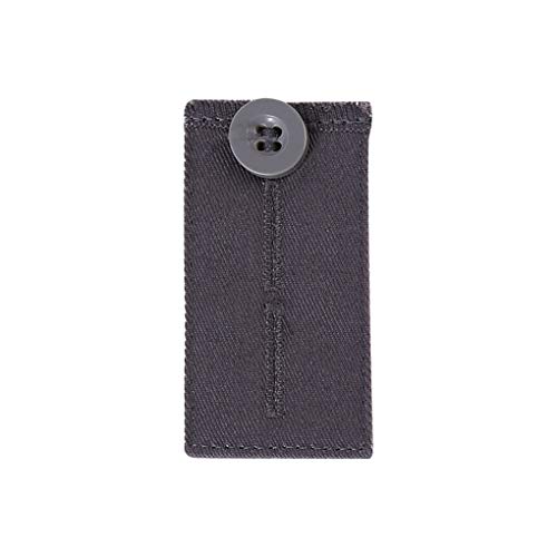 Yihaifu Suministros Mezcla de algodón de la Cintura elástica Ajustable Extensor elástico de la Pretina de los Pantalones Extender la Pretina del pantalón Extender, profundamente Gris Cover
