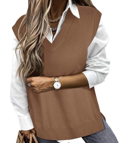 Image of TIYOMI Plus Size Sweater Sleeveless Tops for Women Knitted Tank Tops XL-5XL