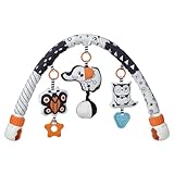 Jouet pour Arche d'éveil avec 3 Hochets, Jouets Eveil pour Poussettes, Jeux Eveil Suspendre Avec Anneaux pour Nouveau né 0 3 6 9 12 Mois, Peluche Arche de Poussette Cadeaux pour Bébés Garçons Filles