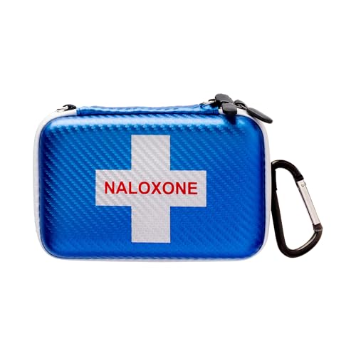 Image of Naloxone Carry Case for Opioid Overdose Kits - Protective & Water Resistant Hardshell - Holds All Naloxone Formulations Does Not Include Naloxone or Accessories (Case Size 7 inch x 4.5 inch x 2 inch) (Blue 1)