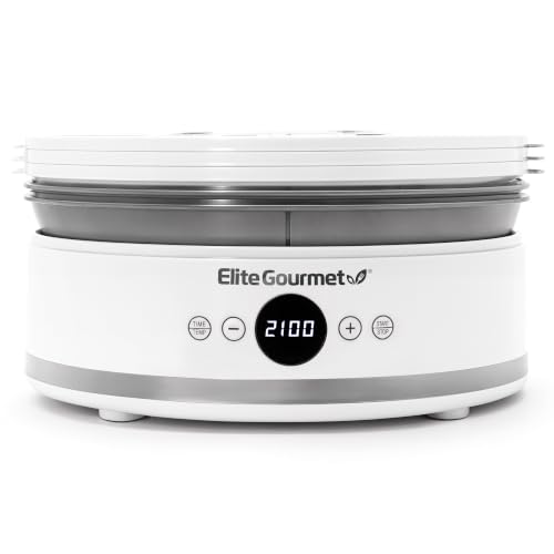 Image of Elite Gourmet Digital Food Dehydrator, 5 SlimStore Collapsible Trays