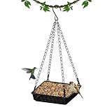 Hanging Bird Feeder, Platform Bird Feeders for Outdoors,...