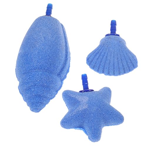 iplusmile 3個 水槽エアストーン 観賞魚水槽用エアーポンプ 魚ポンプ バブルディフューザー水族館 装飾水族館 水槽の酸素 日常使いのバブルストーン 水族館の空気石 ミネラルサンド Blue