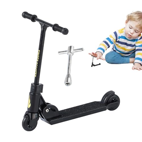 Genérico Juguete para Patinete de Dedo - Mini Patinete Plegable para diapasón | Juguete de Dedo de aleación portátil con Herramienta para Trucos, Entrenamiento y Juegos Divertidos