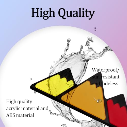 Image of Grille Decor Badge, Tri-Color Grille Insert Trims | Tri-Color Grille Badge Emblem Decoration Accessories Car Truck Label Fit for Most Vehicles