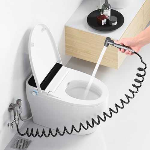 Bidet Handbrause Set, Bidet-Sprüher für Toilette mit 3-Wege-Ventil, Bidet Sprayer Adapte, für die Feminine Reinigung, Baby-Windel-Tuch-Wäscher und Duschbrause für Haustiere, Wand-oder Toilettenmontage