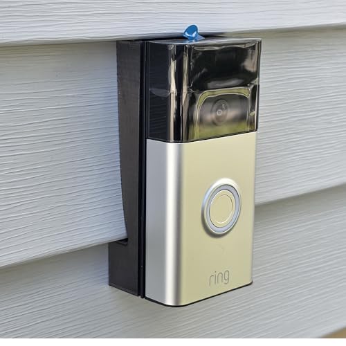 No-Drill Vinyl Siding Mounting Bracket Compatible with Ring Doorbell Battery Models (Newest Model Battery Doorbell Plus. Battery Doorbell Pro) 4 Inch Standard Vinyl Siding No-Holes Installation