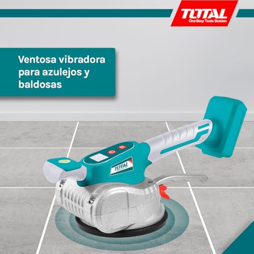 Miniatura 2 de Total - Ventosa Vibradora Para Azulejos Maquina Para Instalación De Baldosas 10000 Rpm Diámetro De 125mm Batería Cargador Y Rodilleras Succión 50kg