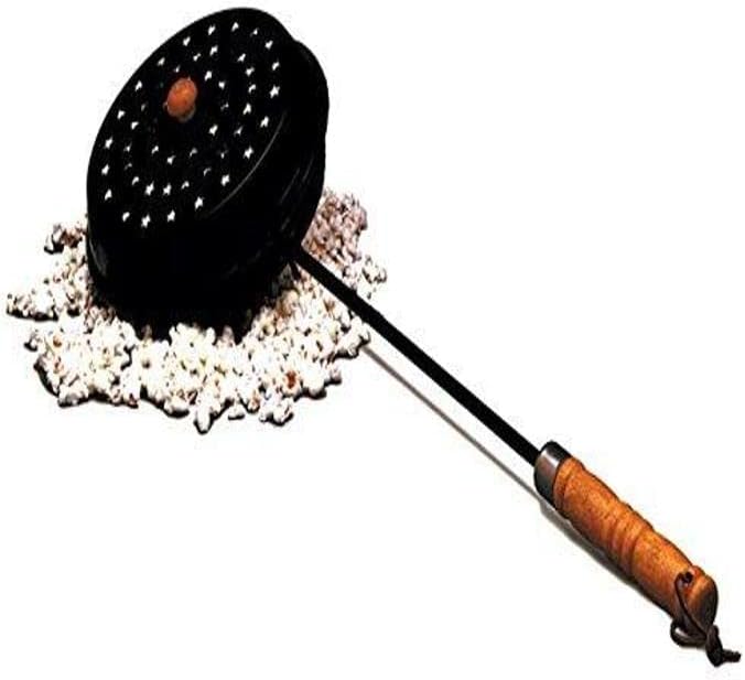 Rome's Chestnut Roaster and Fireplace Popcorn Popper, Steel with Wood Handle