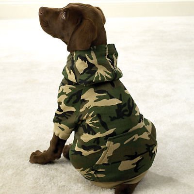 CAMO Hoodies for Dogs Camouflage Warm Dog Sweatshirts (XLarge Green)