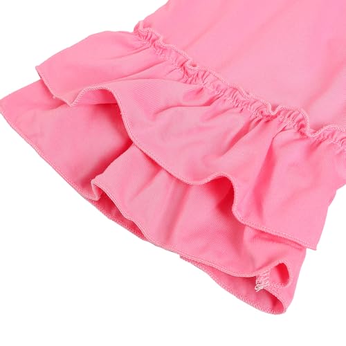 Image of Toddler Girls Back to School Pencil Outfits Set Ruffle T-Shirt Dress and Pants Outfit Set 3-8Years