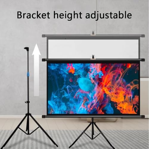 Pantalla de proyector manual 72 pulgadas 16:9 con trípode miniatura 4