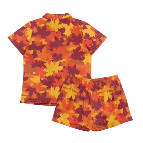 Image of Women's Short Sleeve Sleepwear Pajamas Nightwear with Pockets
