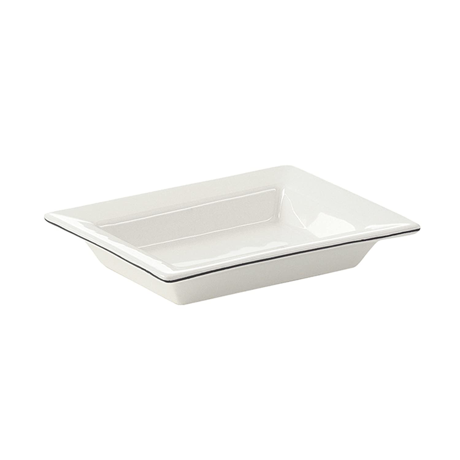 Gedy G-Lucrezia, Soap Holder White, Components Made of Ceramic, Measures 2.2 x 13 x 10 cm and Weight 0.2 kg, Design R&D, 2 Years Warranty, Unica