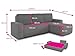 Sofnet Ecksofa Roma L mit Schlaffunktion und Bettkasten - Cord Stoff - L-Form Couch, Polstersofa, Schlafsofa, Sofagarnitur - Ottomane Universal (Grau (Poso 110))