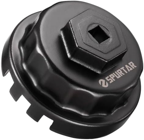 Spurtar Oil Filter Wrench for Toyota Cap Style Oil Filter Removal Tool 64mm for Lexus, Camry, 4 Runner, RAV4, Tundra, Tacoma, Highlander, Sienna, Sequoia, Avaion, Venza 2.5-5.7L Engine