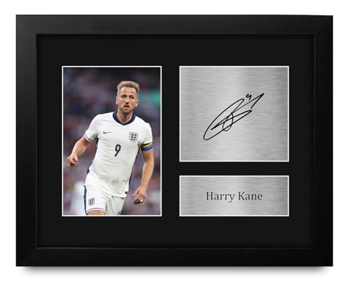 HWC Trading Harry Kane Framed Gift Signed Printed Autograph Photo Display - US Letter Size