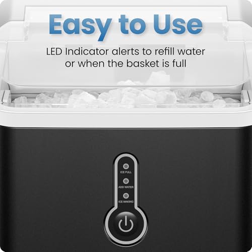 Iceman by Chefman Nugget Ice Maker Countertop, Pebble Ice Maker Machine, 26 lb in 24 Hours, Ready in 6 Minutes, Removable Ice Basket, Fun and Chewable Cubes, 1.5L Water Tank, Self-Cleaning Function - image 4