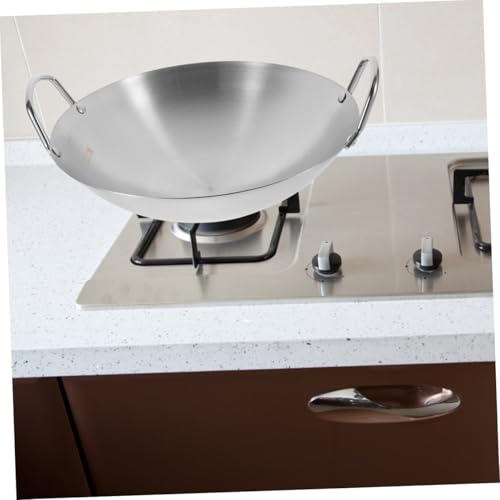 Wok de acero inoxidable para cocina casera miniatura 6
