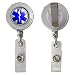 Star of Life Retractable Reel Chrome Badge ID Card Holder Clip