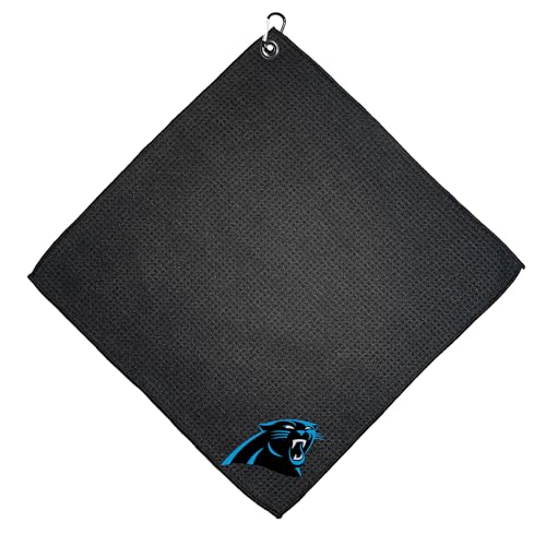 Team Golf NFL Carolina Panthers Microfiber Golf Towel, 15x15 (Multicolor)