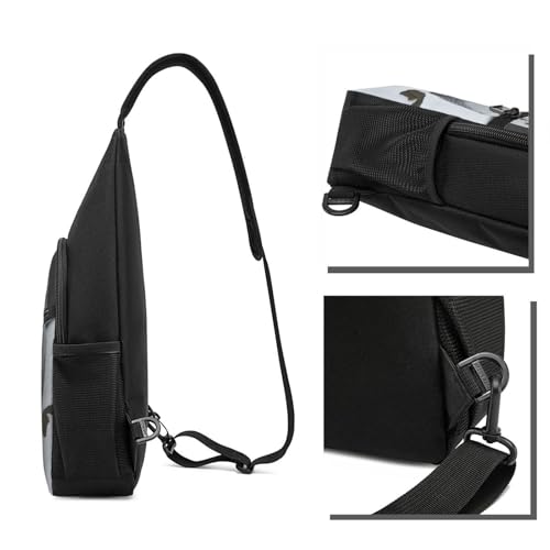 Mochila Sling Backpack Crossbody Negro para Senderismo miniatura 3