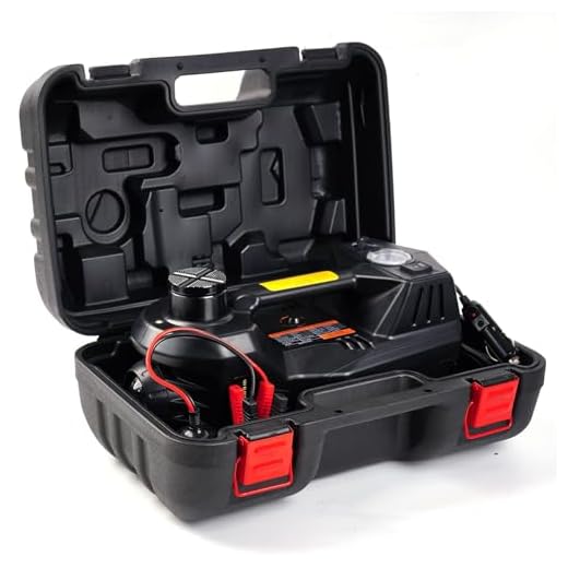 FEANISIFEI Electric Car Jack 5 Ton 12V Electric Jack with Built-in Inflatable Pump Electric Hydraulic Jack for SUV Car Tire Change Black