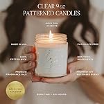 Sweet Water Decor Mango and Coconut Patterned Candle – Soy Candles with Pineapple, Mango, Orange, Peach – 40 Hour Burn – 9oz Clear Glass Jar – Ideal for Valentines Presents or Any Special Occasion - Image 4