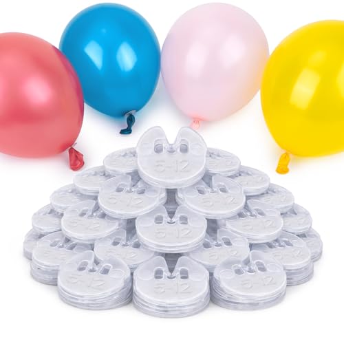 jijAcraft Transparent Balloon Clips 100PCS Tie-Free Balloon Clips for 5-12 Inch Latex Balloons Easy No Knot Balloon Closure Fasteners for Birthday Wedding & Party Balloons Arch Decor Supplies